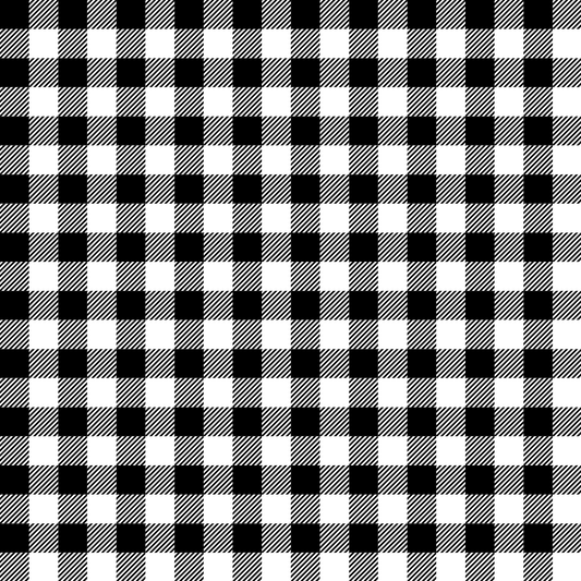 Black gingham print