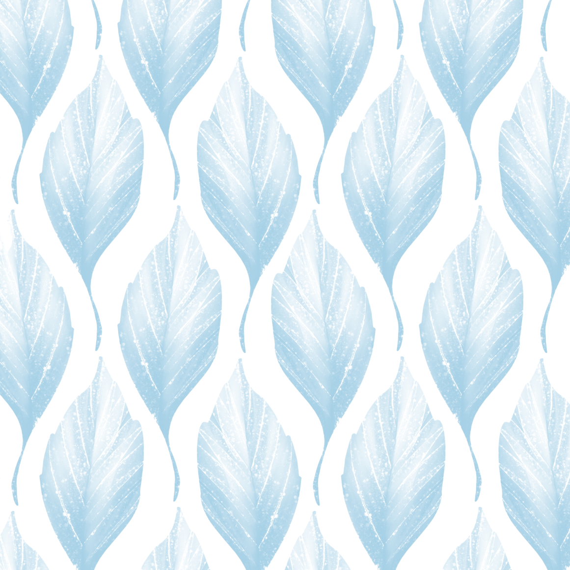 Blue watercolour feathers