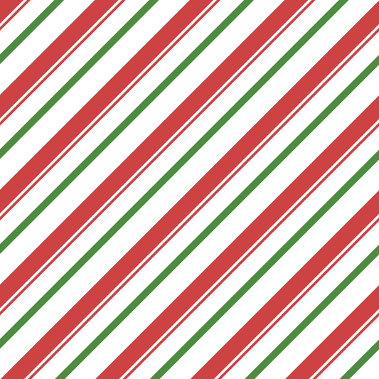 Red and green holiday stripes