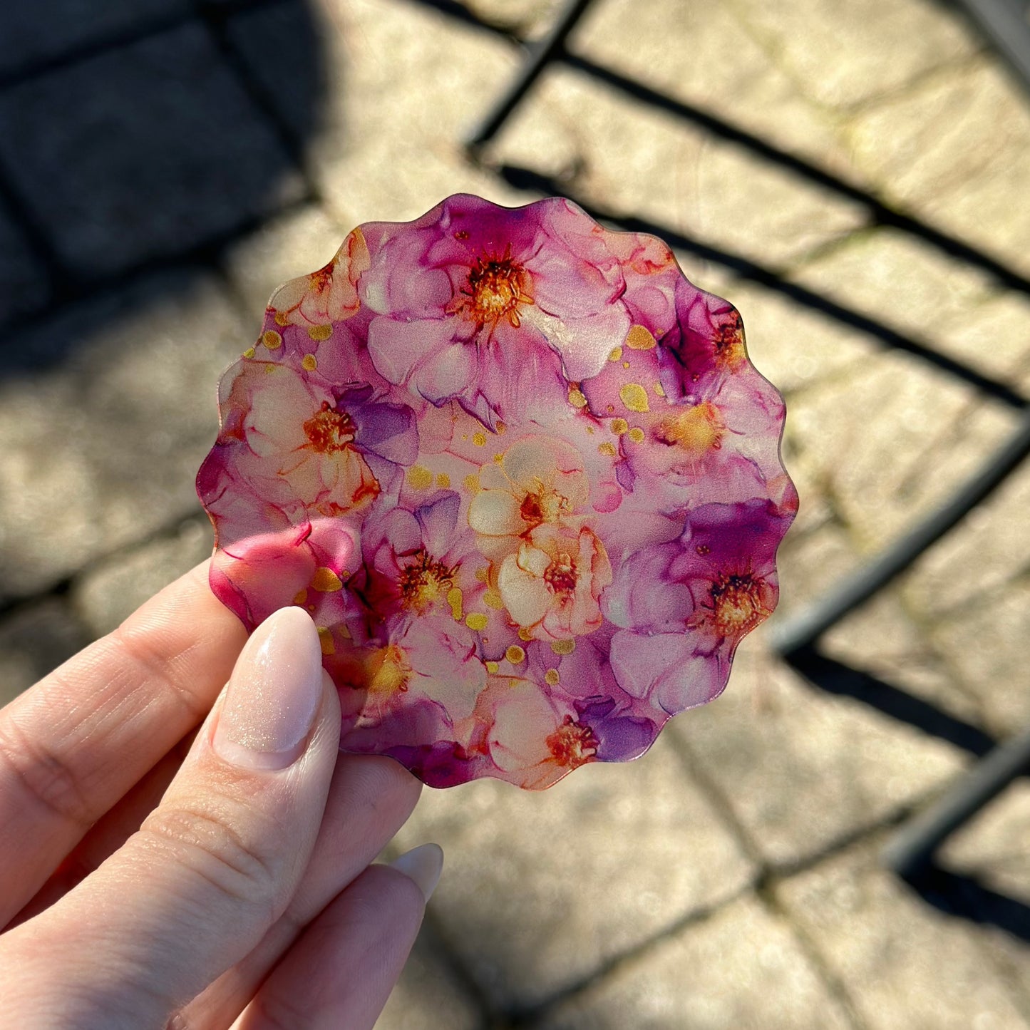 Stained Glass Violet Anemones