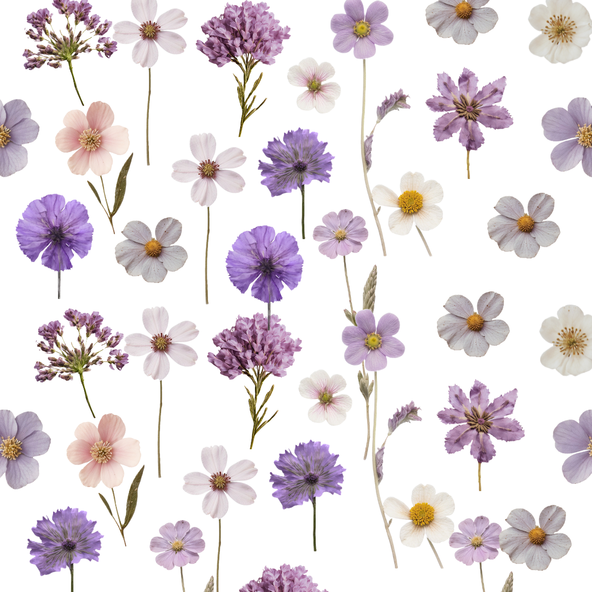 Imperial Purple Pressed Flowers