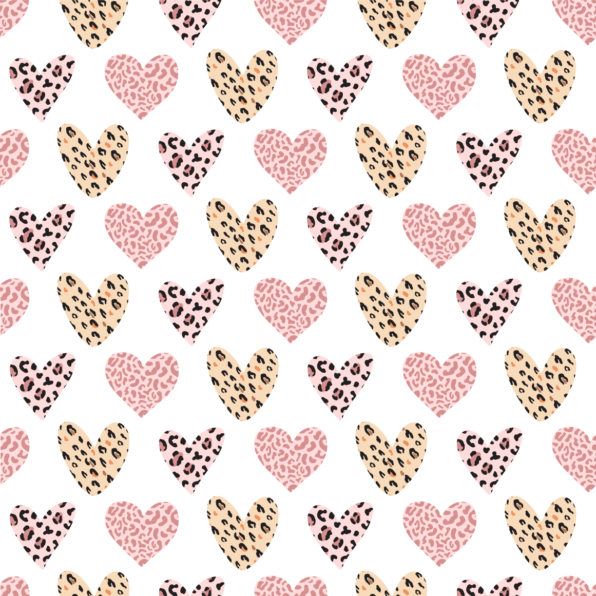 Leopard Print Hearts