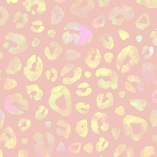 Neon leopard print on pink background
