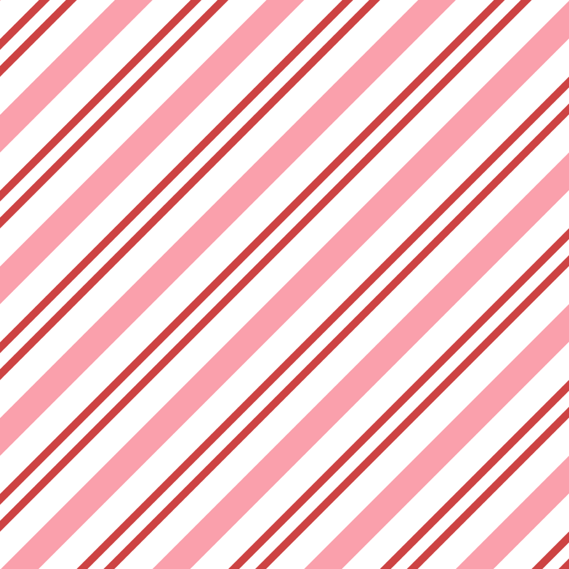 Pink candy cane stripes on white background