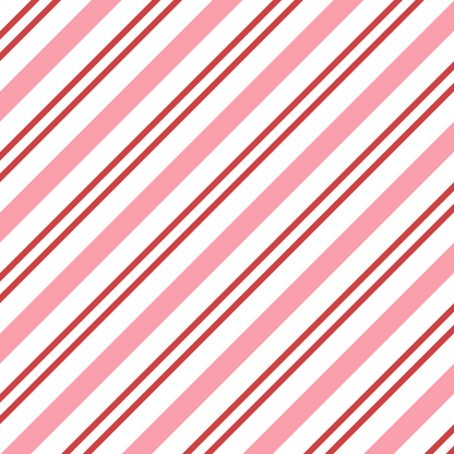 Pink candy cane stripes on white background