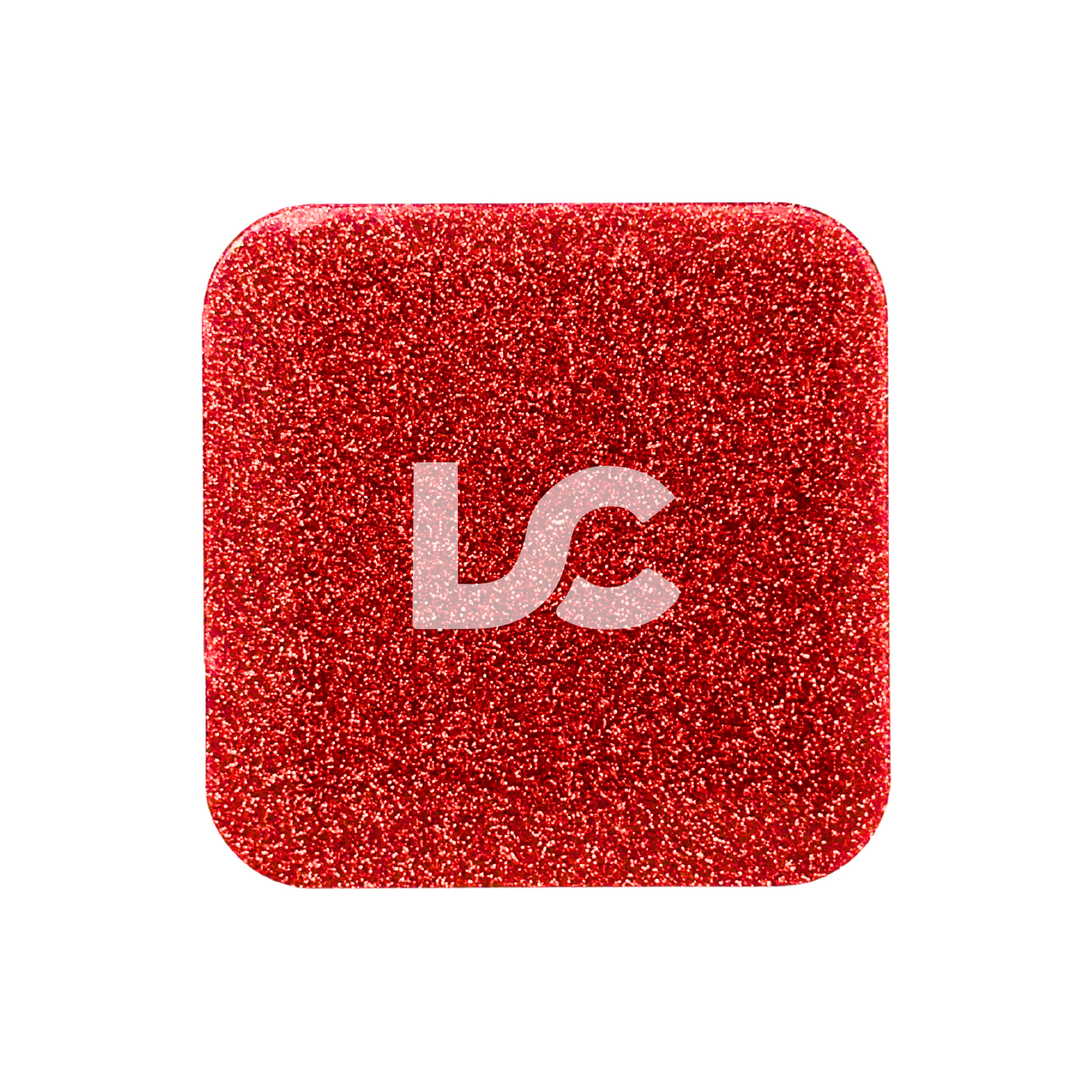 Ruby Red Glitter Acrylic