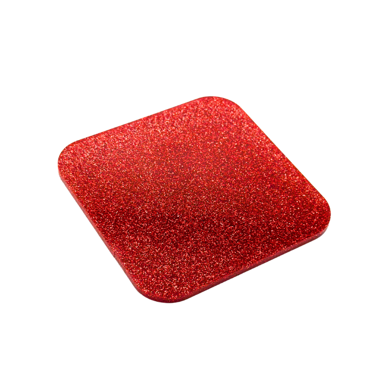 Ruby Red Glitter Acrylic