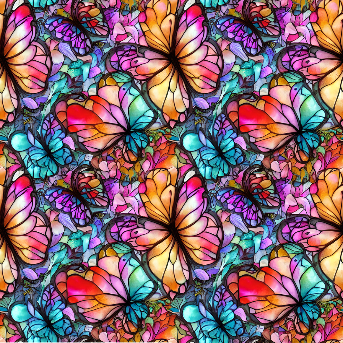 Stained Glass Butterflies